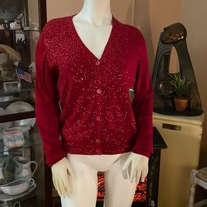 Gorgeous red sparkly cardigan
